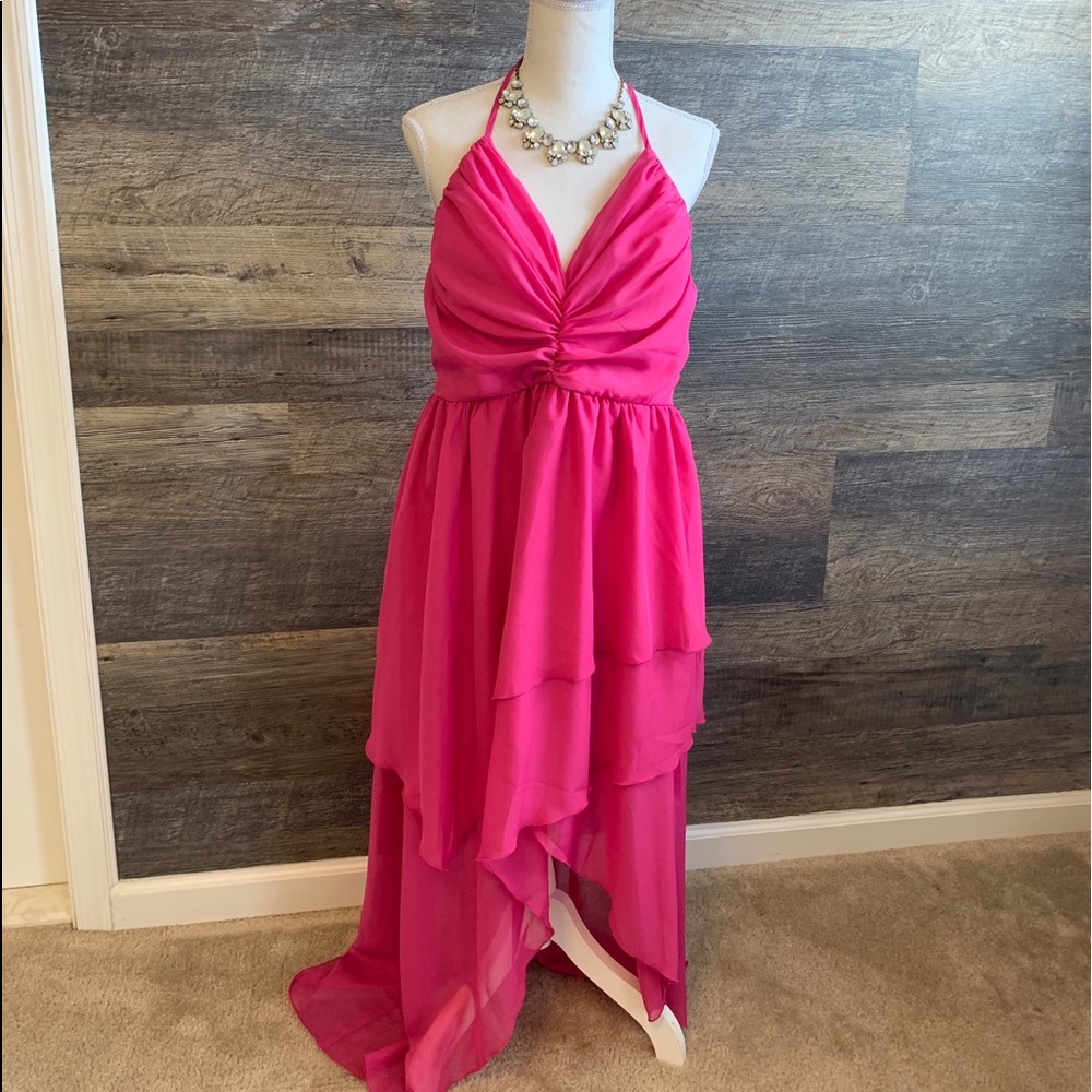 Hot Pink Hi-Lo Party Dress
